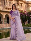 Peacock Star Georgette With Embroidery Work Saree